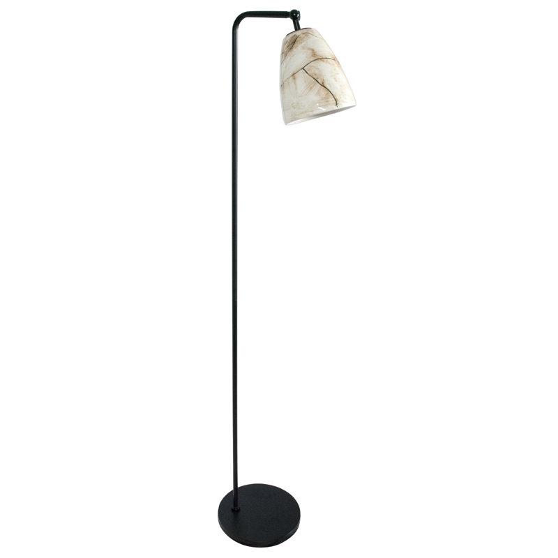 Hearne 396.24cm Black Arched Floor Lamp