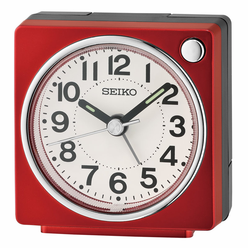 QHE196RLH Alarm Clock, Red, Red