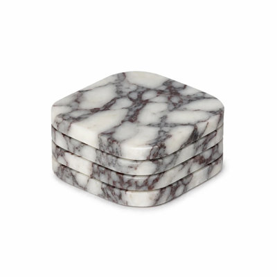 Coaster Natural Calacatta Marble Set Of 4