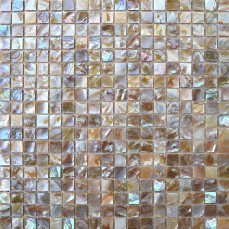 Mother of Pearl Shell Mosaic Tile, Phantom color, 1 Sheet