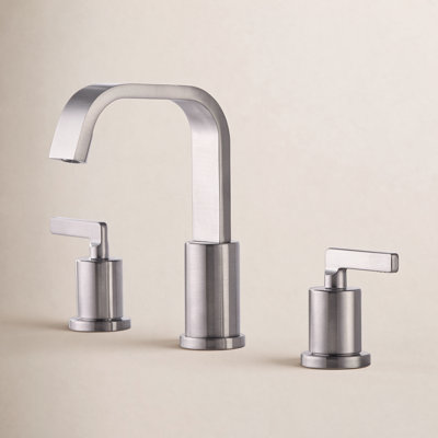 Widespread Bathroom Faucet with Drain Assembly