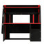 Lit superposé multifonctionnel avec lumière DEL, bureau et rangement