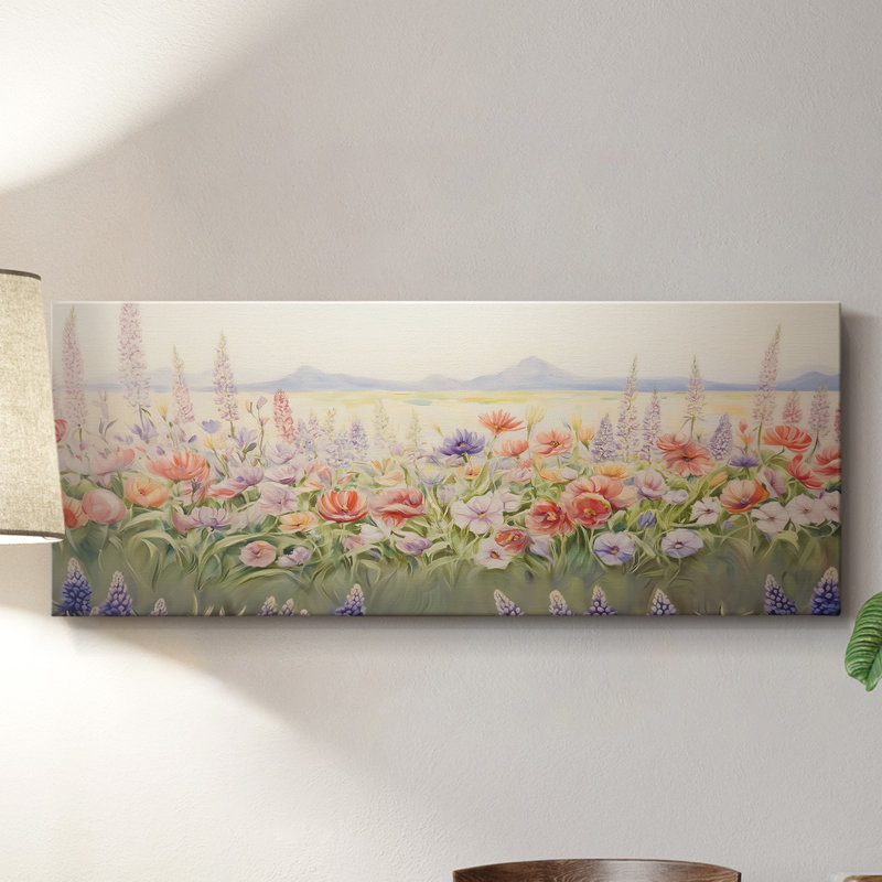 Botanical Series-CCXLV- Toile tendue avec châssis - Prêt à accrocher, H 12 po x l 30 po