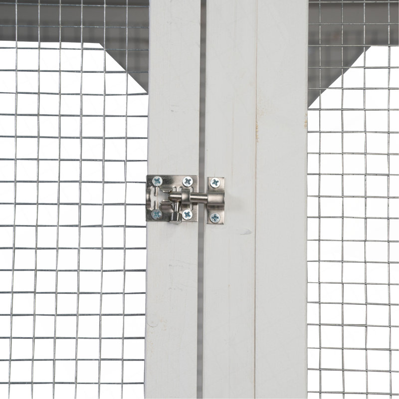 Cage à chat en bois blanc