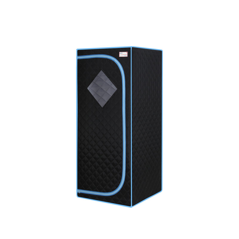 Portable Full Size Black Infrared Sauna tent–Personal Home Spa, with Infrared Panels, Heating Foot Pad,Controller, Foldable Chair ,Reading light.Easy to Install.Fast heating, with FCC Certification.