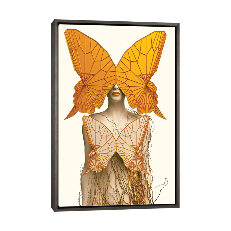 Transformation I - impression d'art graphique, Aucun mat, Toile avec cadre gris, H 26 po x l 18 po x 1,5 po
