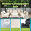 Ensemble de conversation d'extérieur modulaire de 5 pièces avec poufs, canapé d'angle en mousse oléfine haute densité pour terrasse et jardin.-1166214439