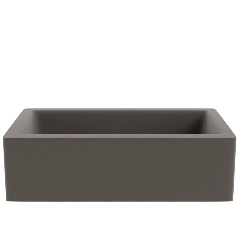Single Bowl Farmhouse Granite Composite Kitchen Sink, Ash