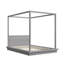 Grand lit plateforme à baldaquin en bois massif avec tête de lit, cadre de lit en bois classique pour la chambre à coucher, aucun sommier tapissier requis, gris-130135301-130135303
