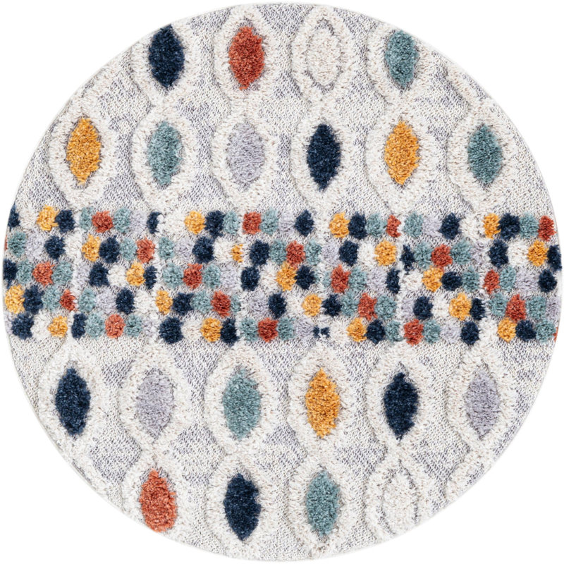 Shibani Abstract Indoor Rug, Round 3'3"