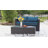 Patio 6-Piece Black Wicker Conversation Set With Malachite Green Cushions-444226839-444226838