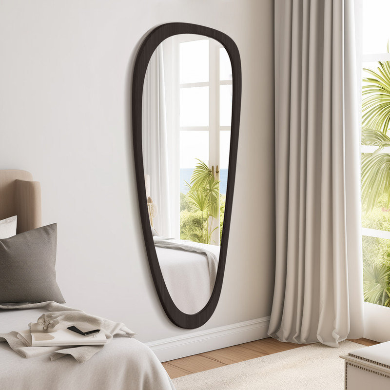 Miroir mural en bois asymétrique pour la décoration intérieure, 48 po x 22 po