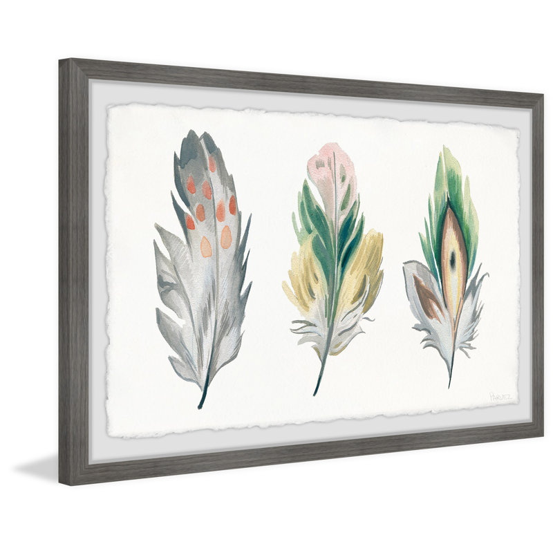 Festive Feathers by Parvez Taj - Single Picture Frame Painting, 38 cm H x 45 cm W
