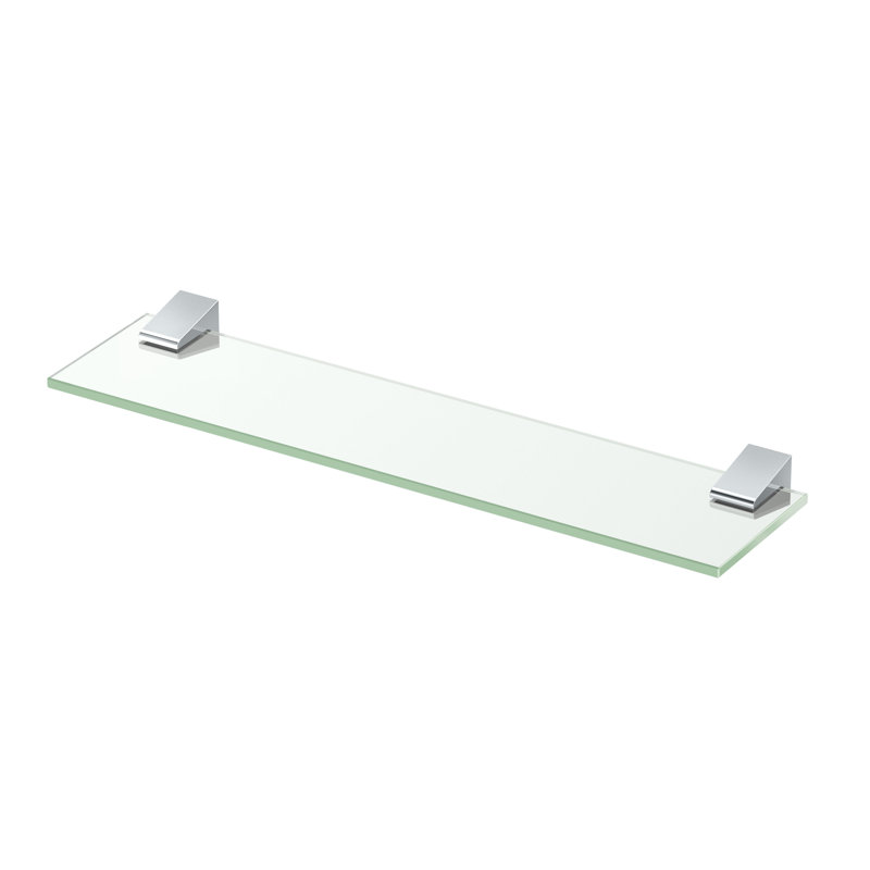 Tablette en verre A-Line | Tablette murale en verre trempé l 20 po, Chrome
