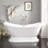 Rosalind 69" Acrylic Soaking Pedestal Tub with Pre-Drilled Overflow Hole and Tap Deck - Less Drain