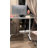 Maudine 63" Electric Height Adjustable Standing Desk With Curved Desktop And 4 Casters, 2 Hooks, Big Mouse Pad-1791504102