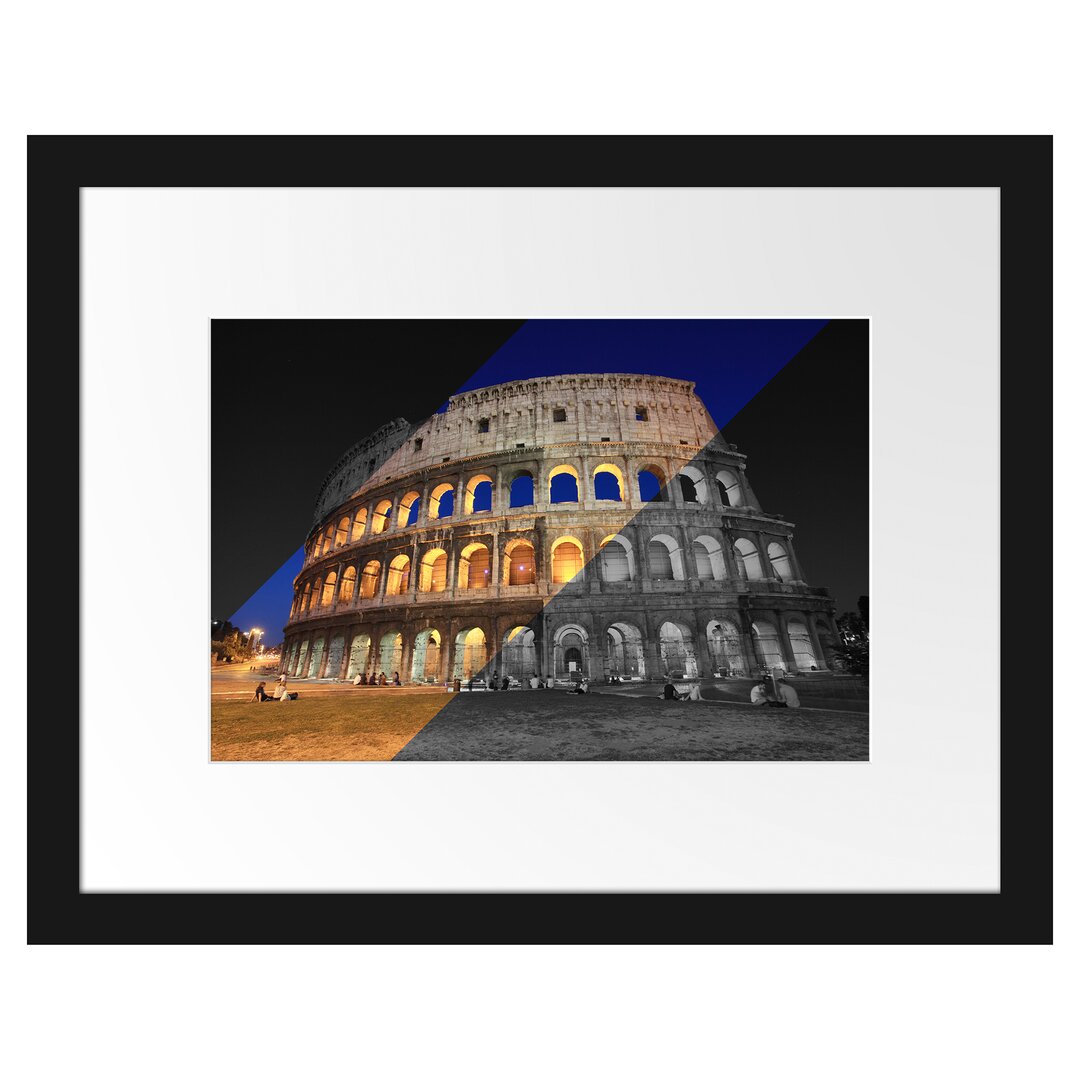 Gerahmtes Poster Colosseum in Rom Italien