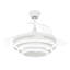 Orren Ellis 42" DIY Shade White Modern Ceiling Fan with Lights and Remote, Quiet and Reversible DC Motor Ceiling Fan-1364189222