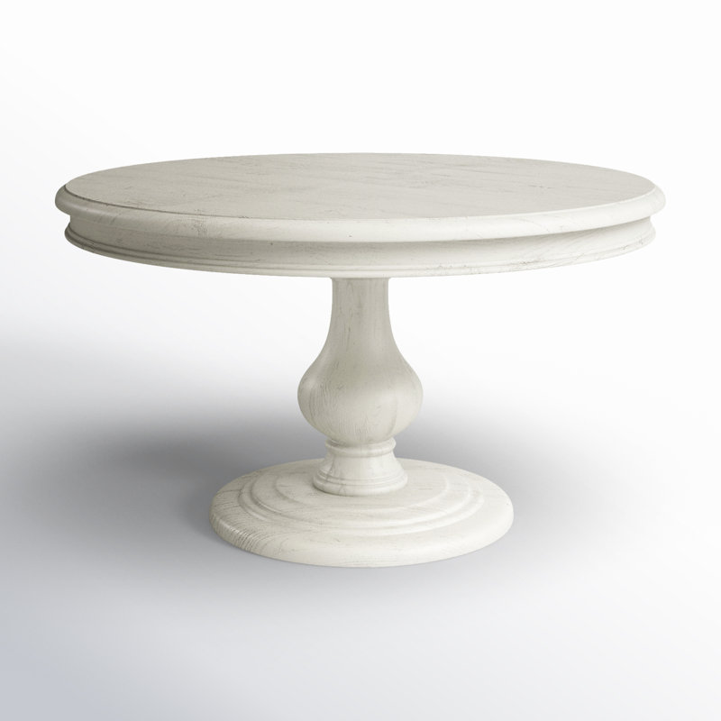 Table de salle à manger Albia, Blanc rétro
