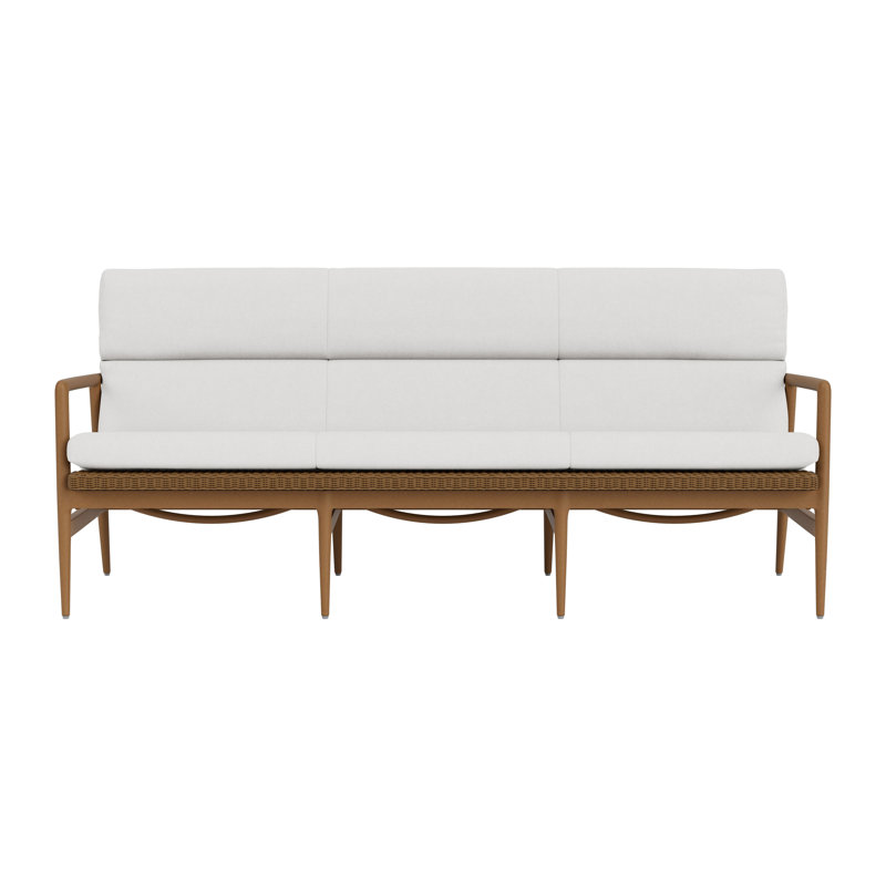 Outdoor 3 - Seat Patio Sofa, Matte White