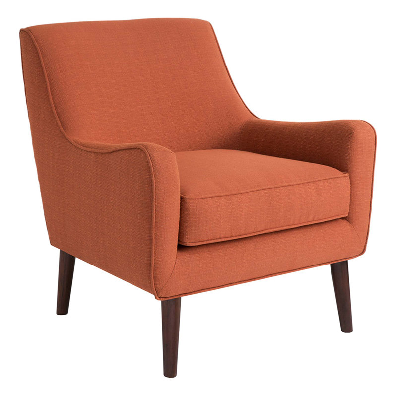 Chaise d'appoint de salon Mid-Century, Orange
