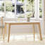 Table de salle à manger Mid-Century avec pieds en bois d'hévéa et plateau en faux bois (59 po)