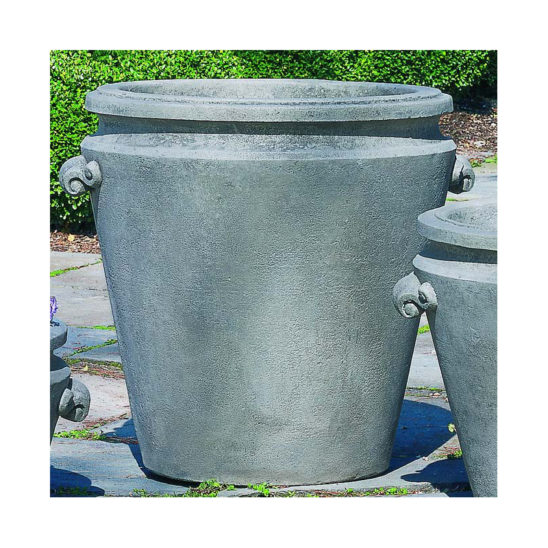 Scroll Handle Handmade Planter, Graystone, 19" H x 22" W x 20" D