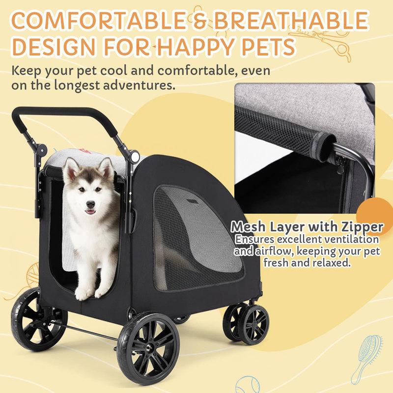 Large Pet Stroller For Large/medium Dogs