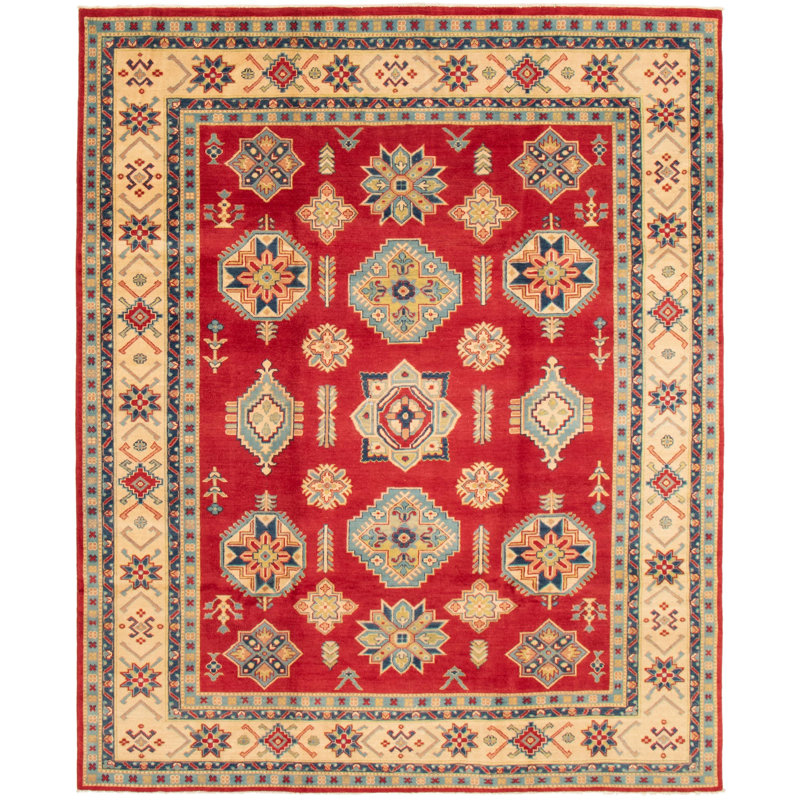 Tapis rouge foncé Finest Gazni 7 pi 10 po x 9 pi 8 po