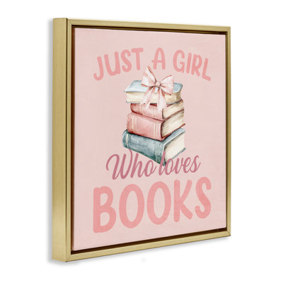 Cadre flottant «Reader Girl Who Loves», par Kim Allen