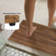 Tapis de douche en teck massif - Tapis de bain à lattes d'inspiration spa