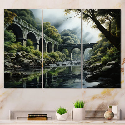 " Dam Serene Contemplation Pointillism "
