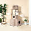 Tour pour chat à plusieurs niveaux avec litière intégrée, condos doubles, poteaux à griffes, compartiments de rangement et accessoires interactifs - Meubles pour chats tout-en-un