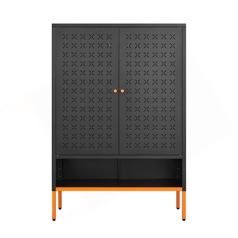 Armoire polyvalente avec une conception avancée pour un rangement optimal, Noir