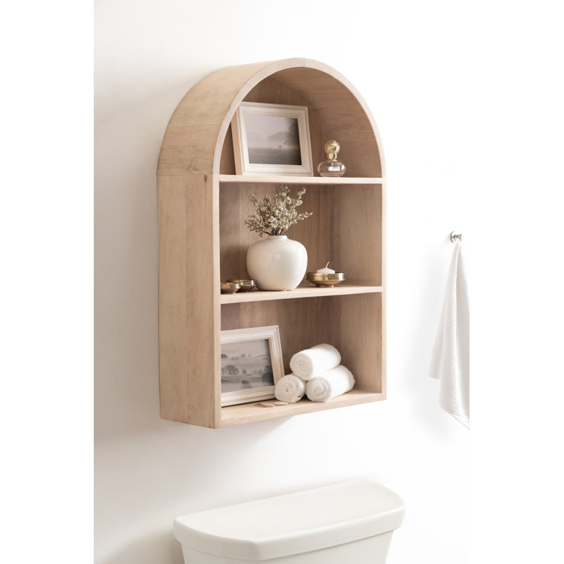 Tablette de rangement murale en bois