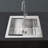 KBFmore Laundry Utility 18 Gauge 25 Inch Undermount/Topmount Kitchen Sink with 4 PCs Accessories