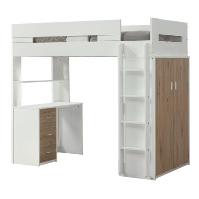 Katrese Kids Twin Bunk Bed with Drawers