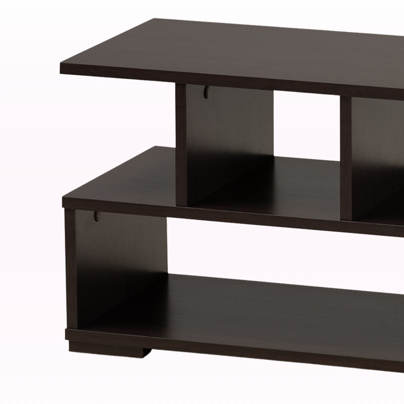Meuble télé Prism Modern & Contemporary au fini brun foncé, l 35,24 po x P 11,69 po x H 14,4 po