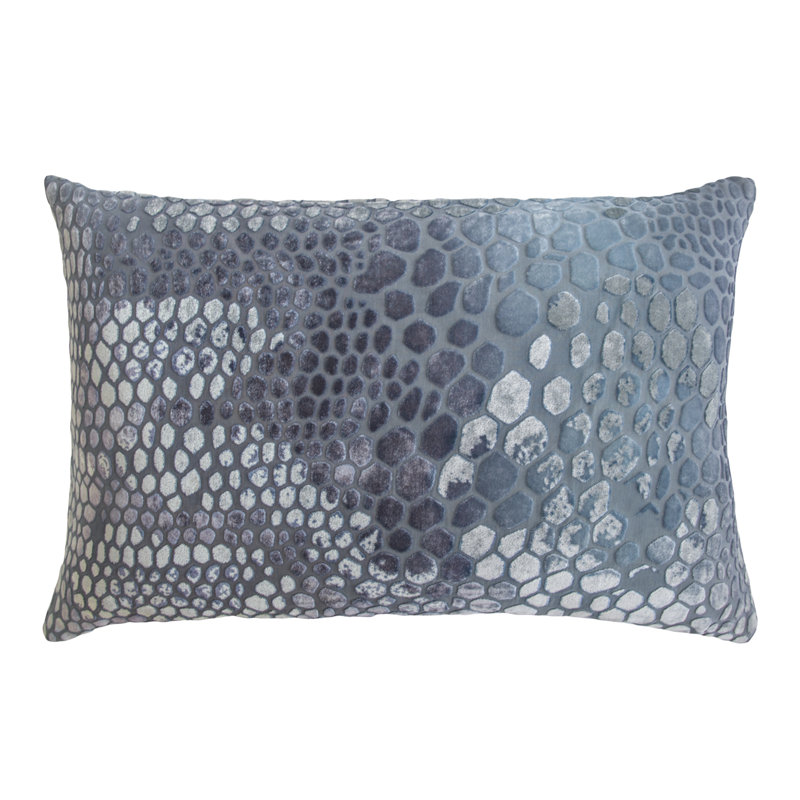Lumbar Velvet Pillow Cover & Insert, 14"H x 20"W, Dusk