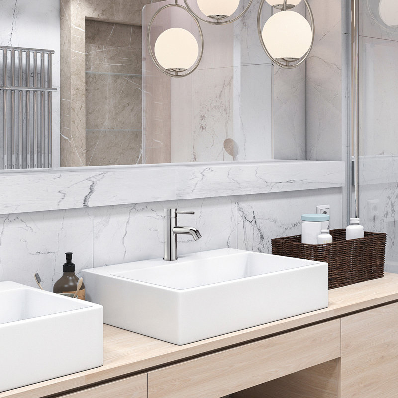 Robinet de salle de bain à un trou, Chrome chrome
