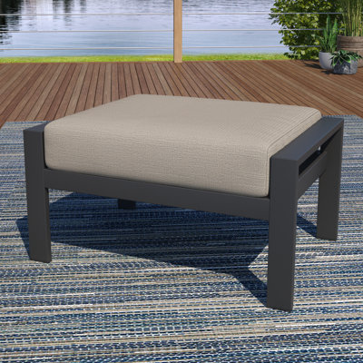 Repose-pieds d'extérieur en métal avec coussin Sunbrella® Townsend