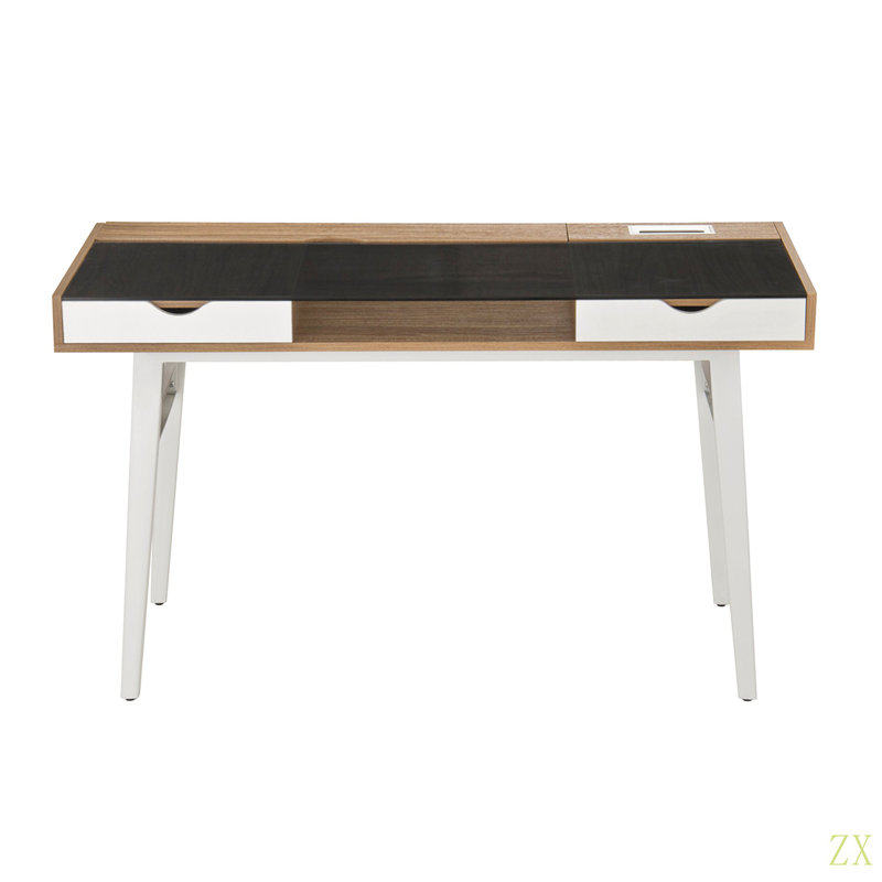 Bureau d'ordinateur compact avec rangement multiple