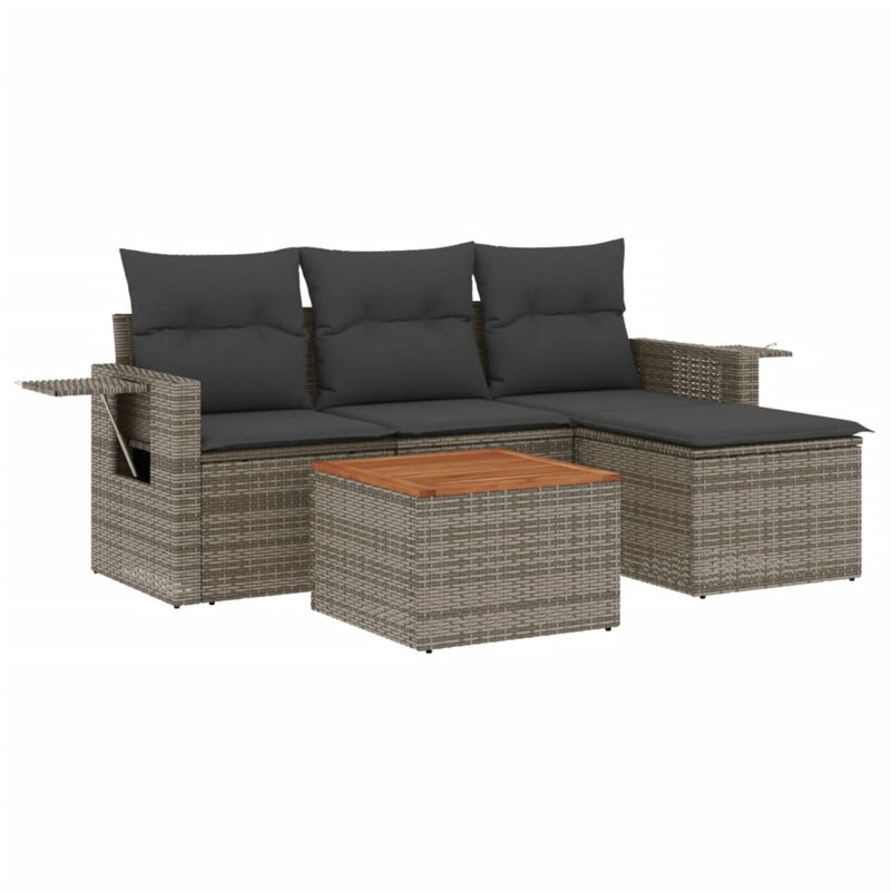  Ensemble de canapé de jardin gris