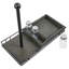 Metal and Solid Wood Freestanding Paper Towel Holder