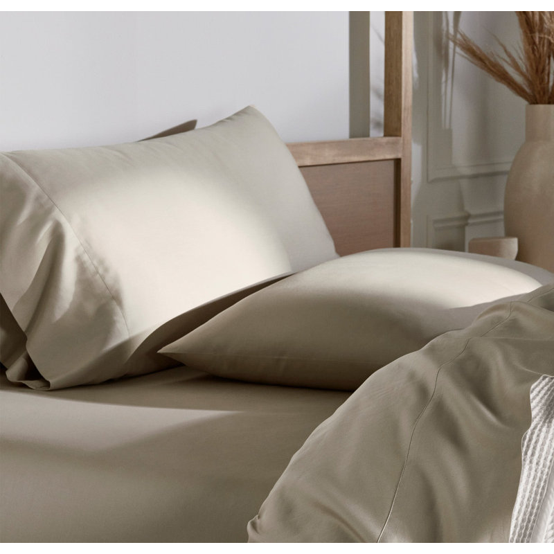 Signature Washed Pillowcase Set, Oak, King Pillowcase Set