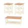 Ensemble de 3 tables de bout avec table basse