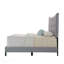 Grand lit en tissu gris Venacha