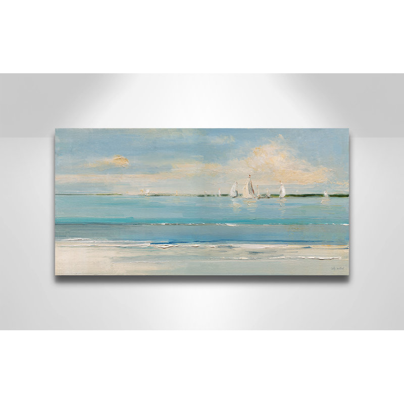 Windy Regatta Print par Sally Swatland, L 16 po x H 8 po, Toile tendue, No Frame