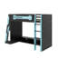 Lit mezzanine simple avec bureau et lumière RVB-75695539