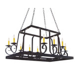 Maura Metal Handcrafted Rectangle Hanging Pot Rack